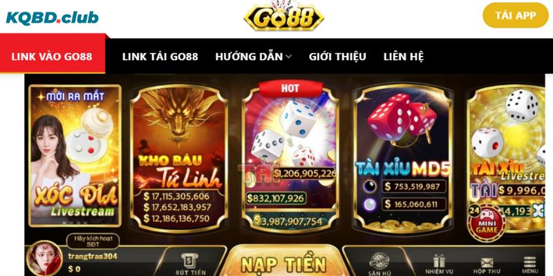 Hệ thống cổng game cung cấp một loạt các trò chơi phong phú